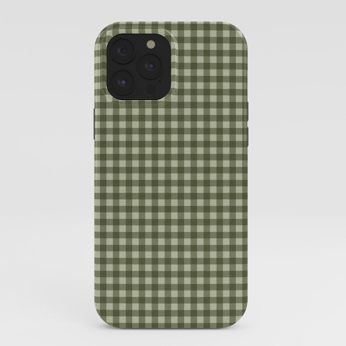Gingham Plaid Pattern - Natural Green iPhone Case Gallery Image 40
