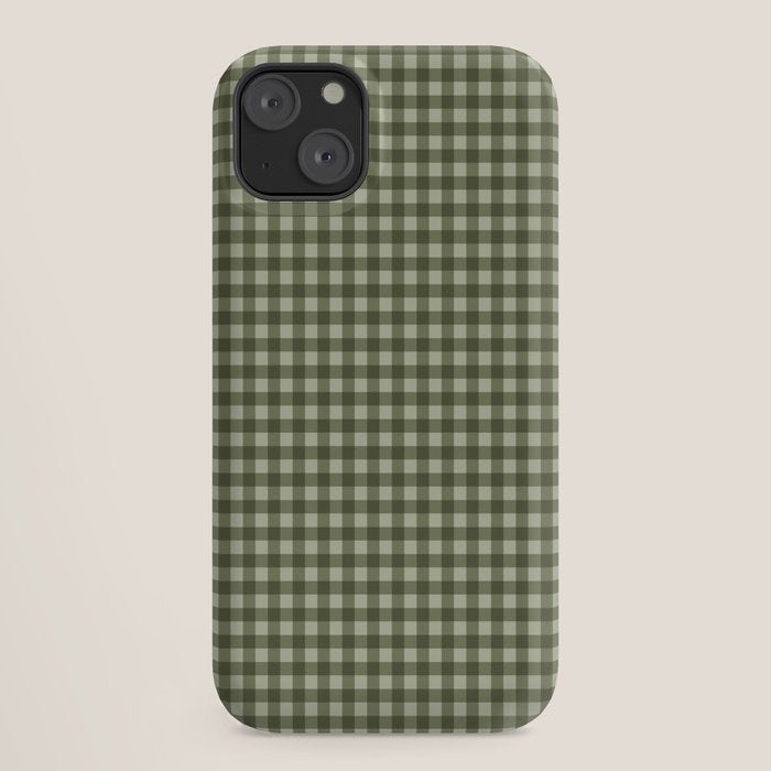Gingham Plaid Pattern - Natural Green iPhone Case Gallery Image 18