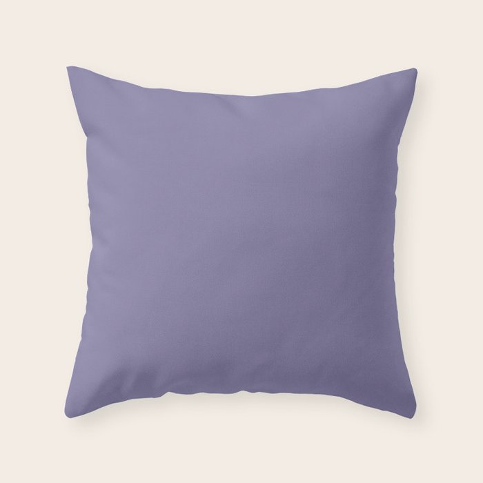 Neutral Lavender Purple Solid Color Throw Pillow Gallery Image 3