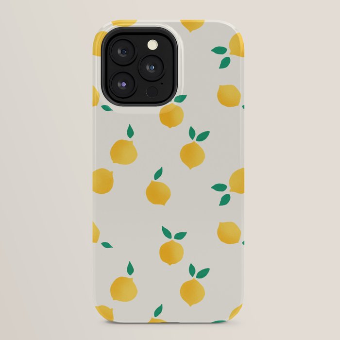 Sunny Mediterranean Lemon Pattern Summer Coastal Vibes iPhone Case Gallery Image 32