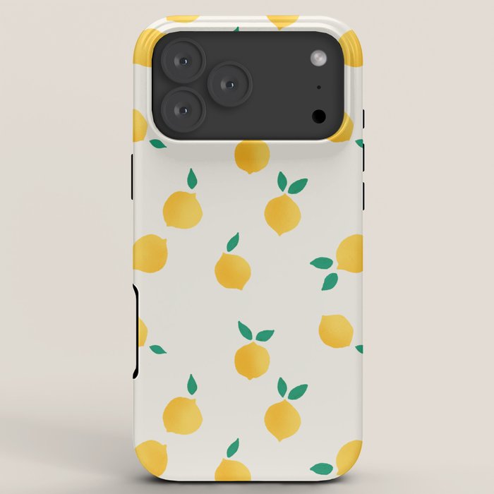 Sunny Mediterranean Lemon Pattern Summer Coastal Vibes iPhone Case Gallery Image 8