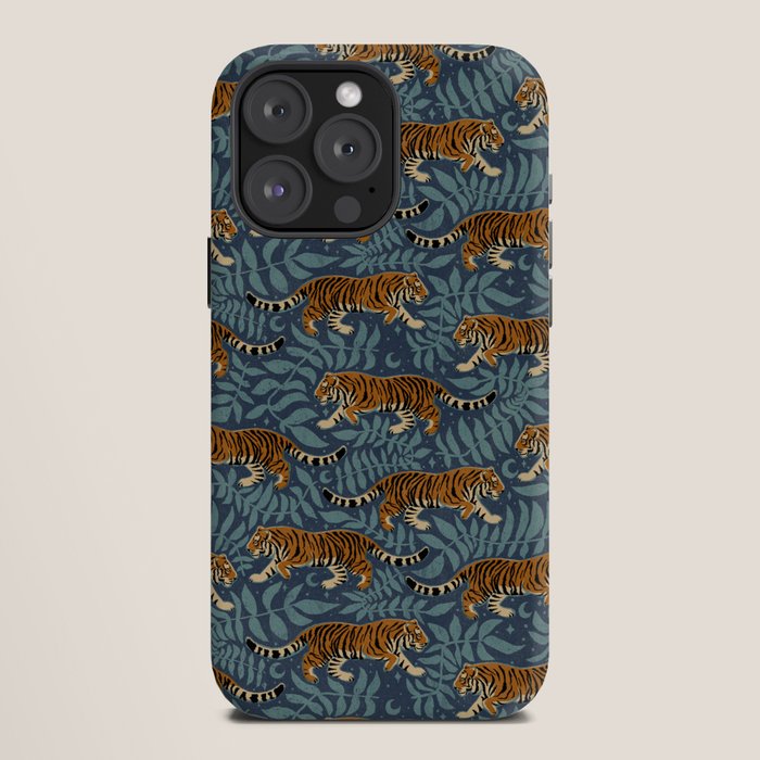 Tigers - dusky blue iPhone Case Gallery Image 12