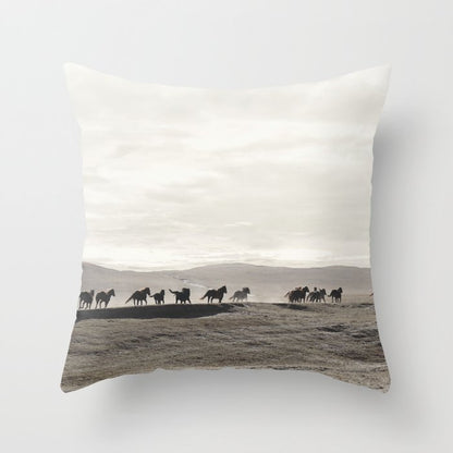 Horses on the Dunes Throw Pillow Gallery Image 5