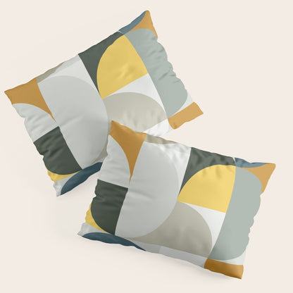Mid Century Geometric 13 Pillow Sham Gallery Image 3
