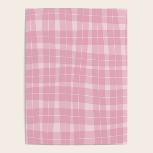 Wavy Plaid Pink Poster Gallery Image 2