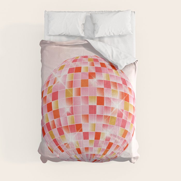 Candy Funk | Disco Ball: Peach Edition Comforter Gallery Image 8