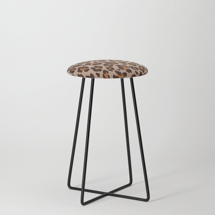 Classic Leopard Print (Muted Colors) Stool Gallery Image 3