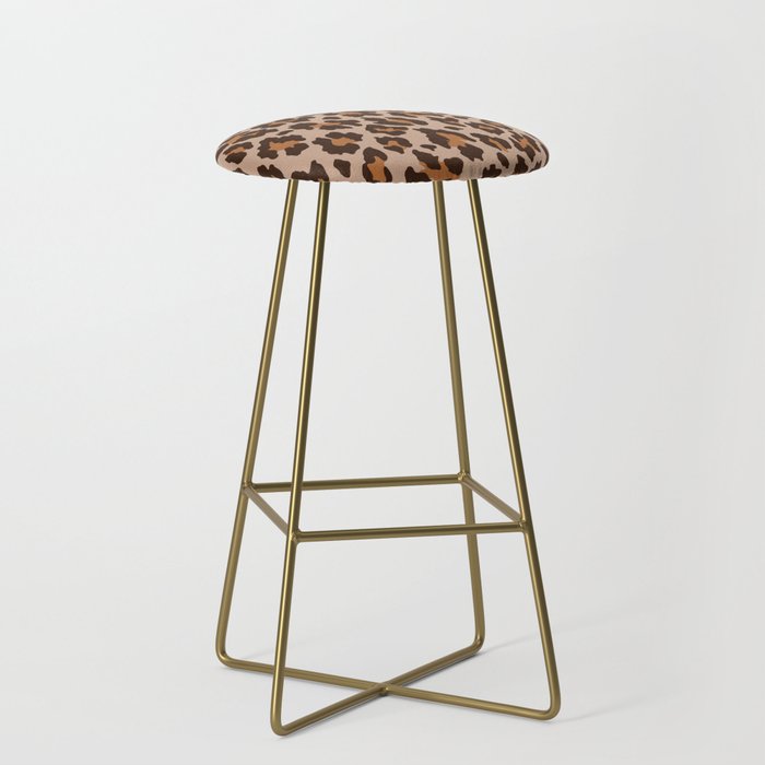 Classic Leopard Print (Muted Colors) Stool Gallery Image 2