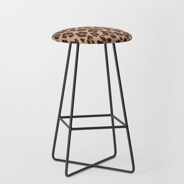 Classic Leopard Print (Muted Colors) Stool Gallery Image 1