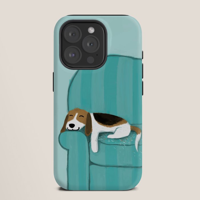Happy Couch Beagle | Cute Sleeping Dog iPhone Case Gallery Image 11