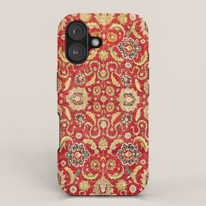 Isphahan Antique Central Persian Rug Print iPhone Case Gallery Image 1