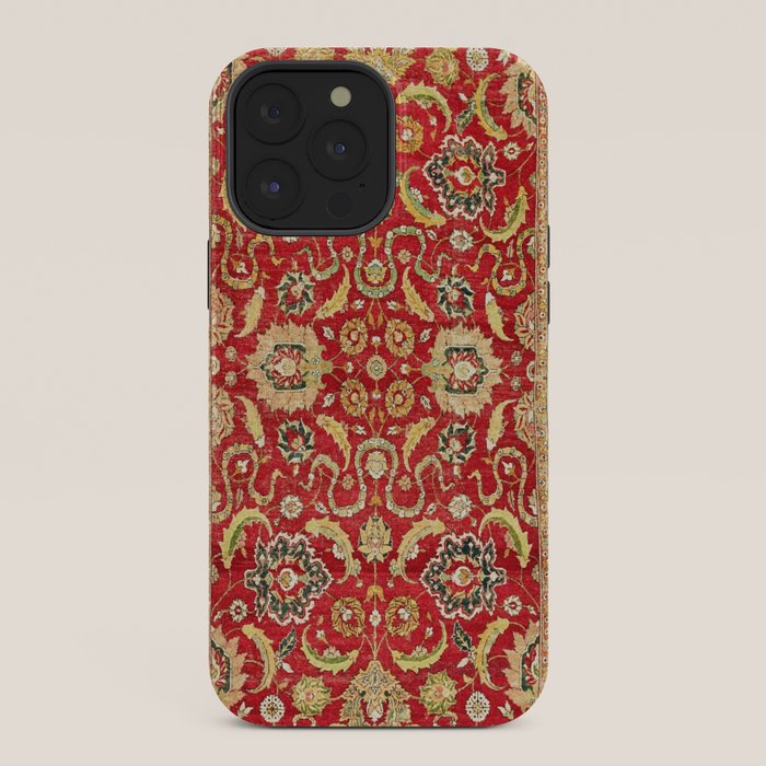 Isphahan Antique Central Persian Rug Print iPhone Case Gallery Image 36