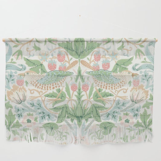 William Morris Strawberry Thief Cochineal Willow Wall Hanging Gallery Image 1