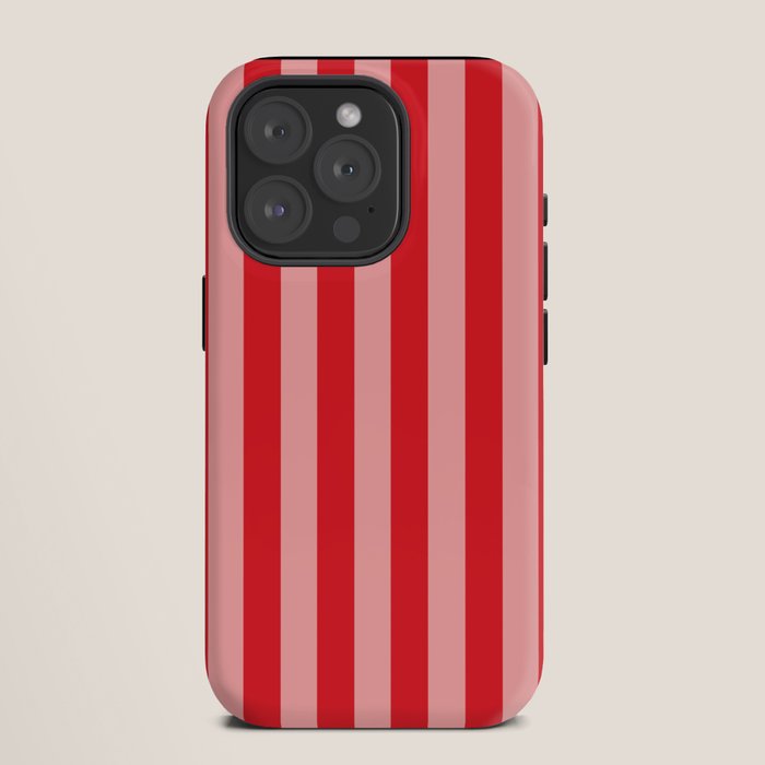 Bold Vertical Stripes Pattern (red/pink) iPhone Case Gallery Image 11