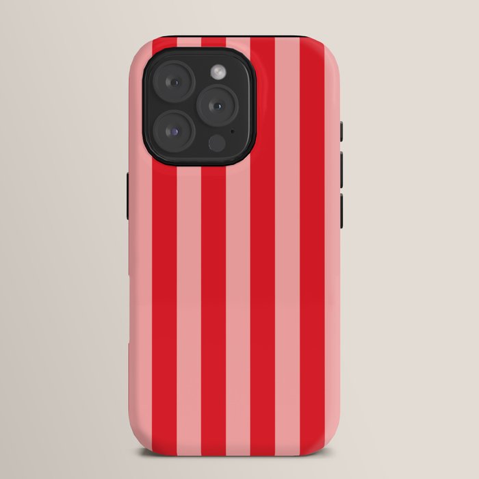 Bold Vertical Stripes Pattern (red/pink) iPhone Case Gallery Image 15