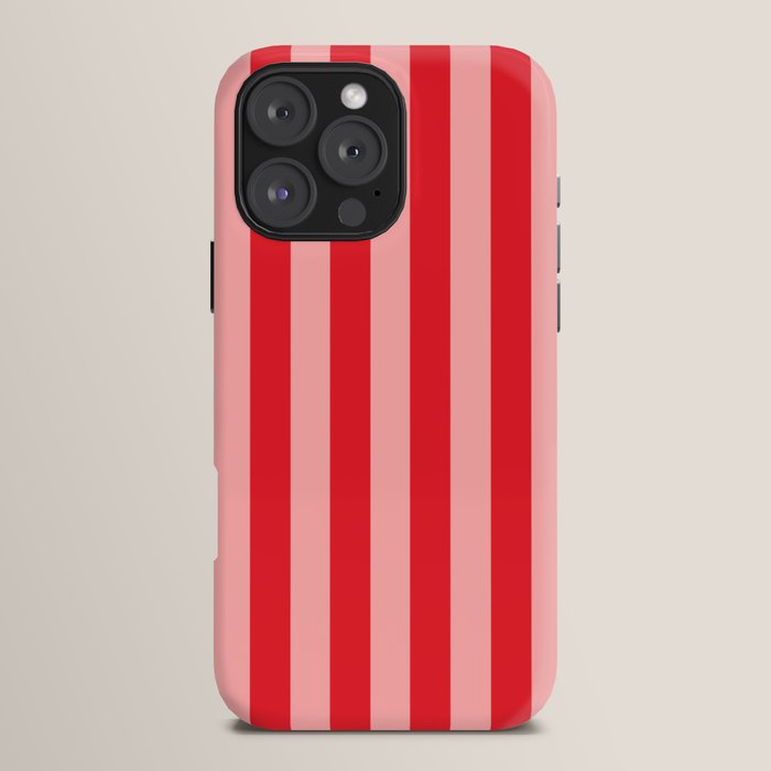 Bold Vertical Stripes Pattern (red/pink) iPhone Case Gallery Image 16