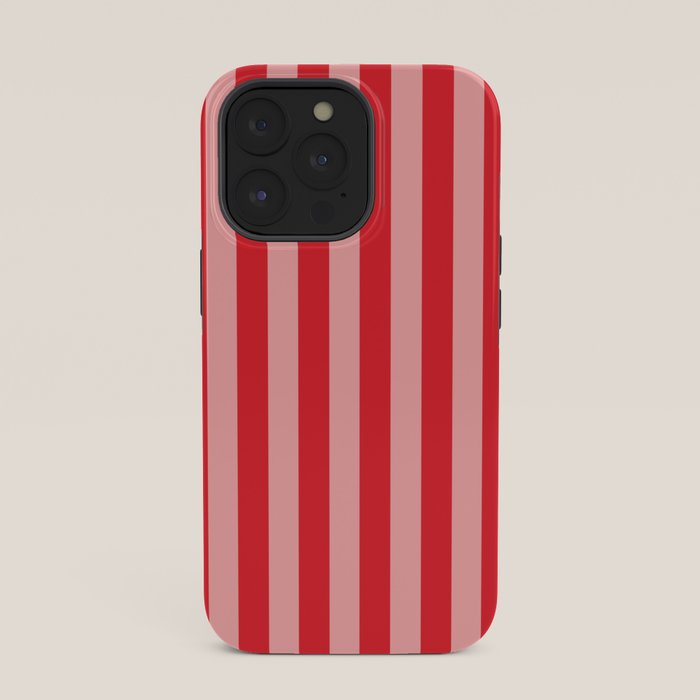 Bold Vertical Stripes Pattern (red/pink) iPhone Case Gallery Image 35