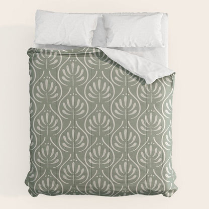 Boho Sage Green Pattern Comforter Gallery Image 7