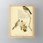 Bird Divinations: Black-headed Song-grosbeak (about: almanacofbirds.org) Mini Art Print Gallery Image 1