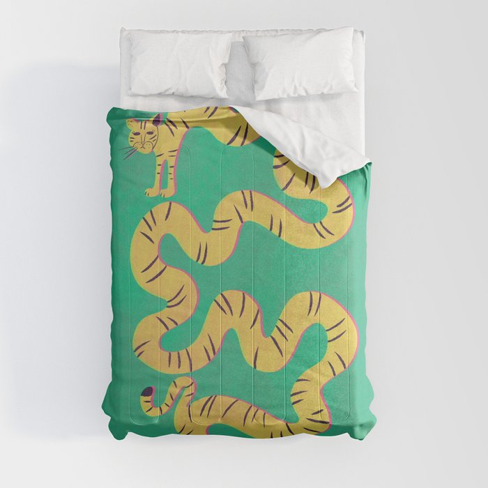 Playful Twisting Tiger Comforter Gallery Image 3