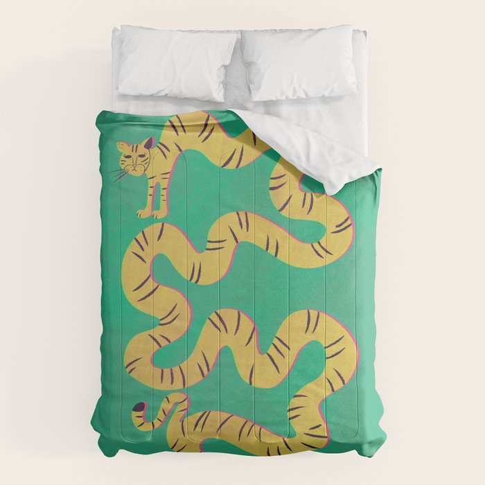 Playful Twisting Tiger Comforter Gallery Image 1