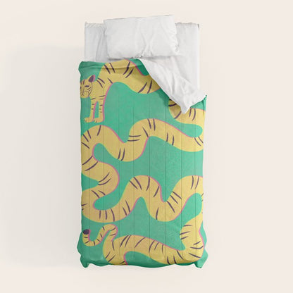 Playful Twisting Tiger Comforter Gallery Image 9