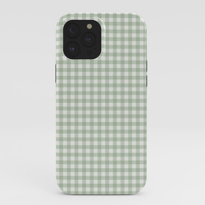 Gingham Plaid Pattern - Sage Green iPhone Case Gallery Image 40