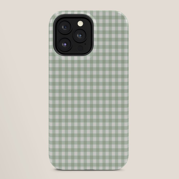 Gingham Plaid Pattern - Sage Green iPhone Case Gallery Image 28