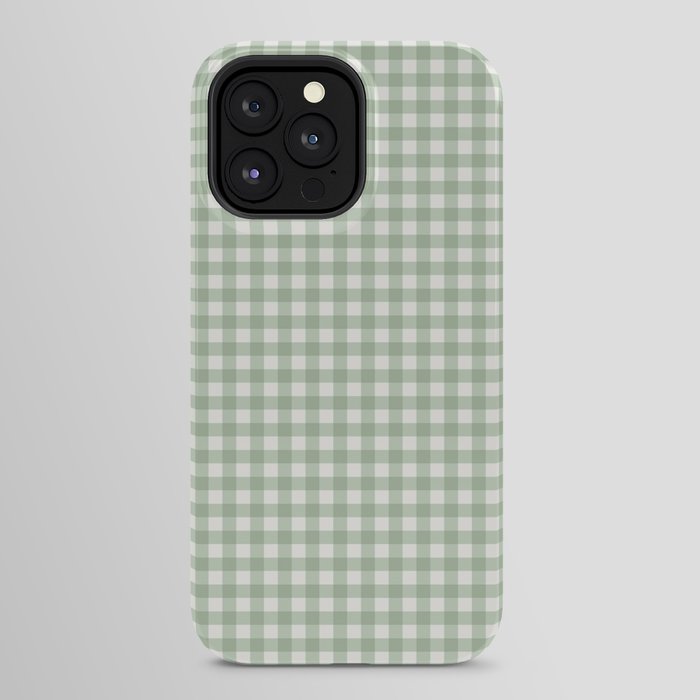 Gingham Plaid Pattern - Sage Green iPhone Case Gallery Image 32