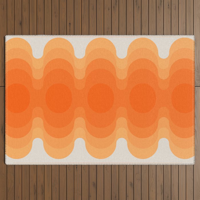 Echoes - Creamsicle Outdoor Rug Gallery Image 3