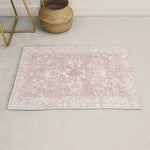 Antique French Oriental Faded Rose Rug Gallery Image 1