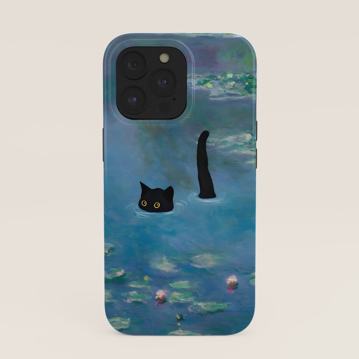 Cat Monet Waterlily iPhone Case Gallery Image 39
