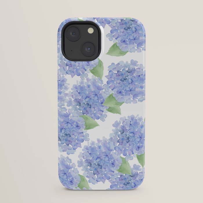 Elegant lavender lilac watercolor hydrangea floral iPhone Case Gallery Image 29