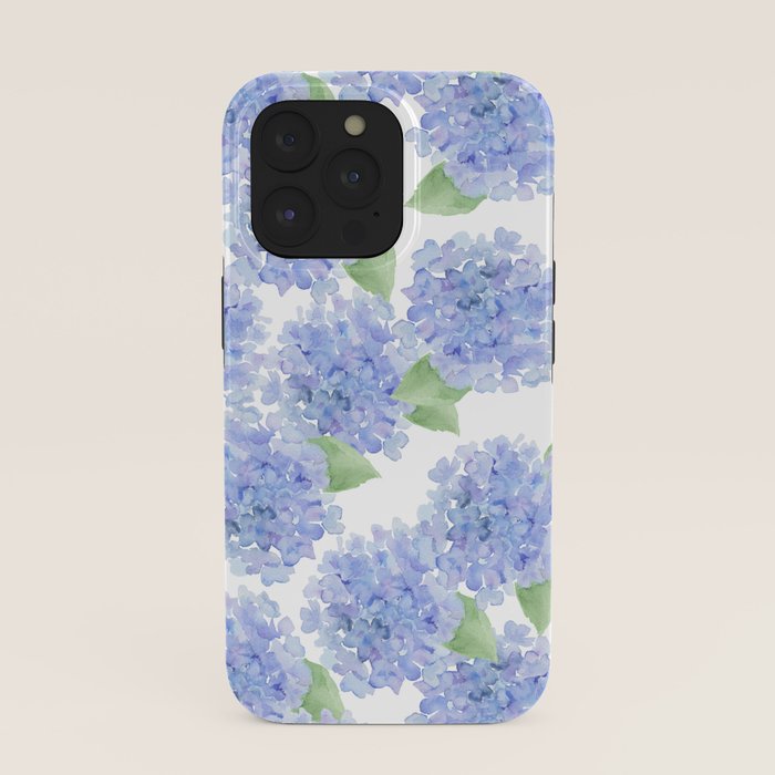 Elegant lavender lilac watercolor hydrangea floral iPhone Case Gallery Image 39