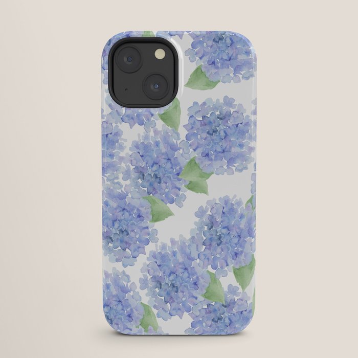 Elegant lavender lilac watercolor hydrangea floral iPhone Case Gallery Image 25