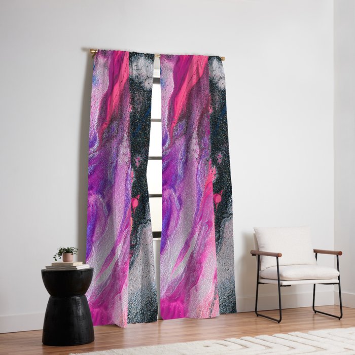 Bursting with Cosmic Joy Abstract Painting Window Curtain Gallery Image 6