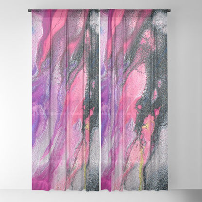 Bursting with Cosmic Joy Abstract Painting Window Curtain Gallery Image 18