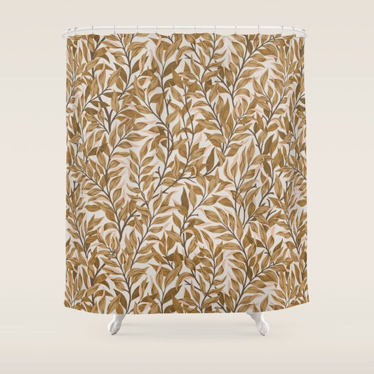 Autumn Botnica Foliage in Neutral Shower Curtain Gallery Image 1