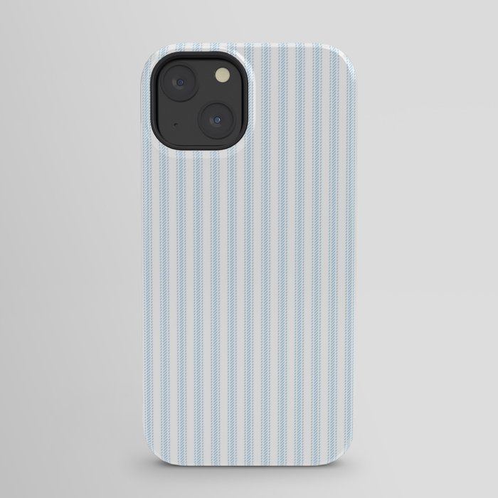 Pastel Blue & White Ticker Stripe iPhone Case Gallery Image 29