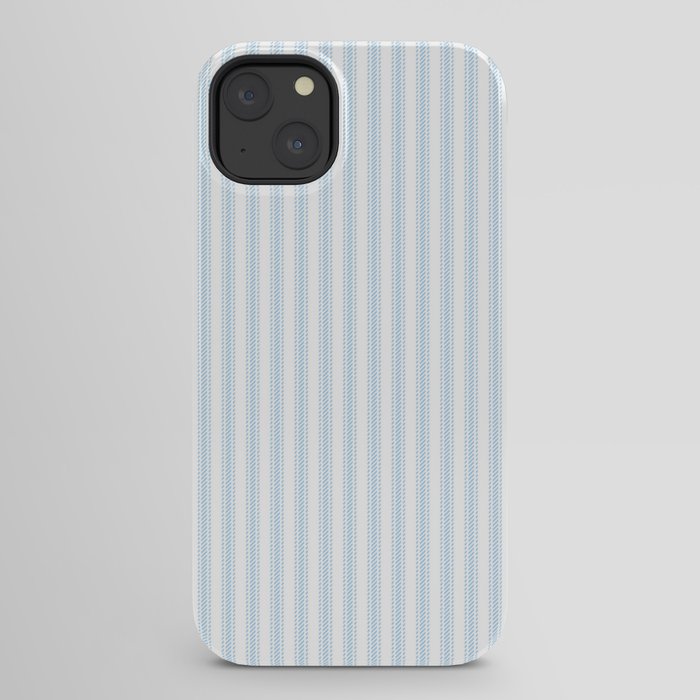 Pastel Blue & White Ticker Stripe iPhone Case Gallery Image 22