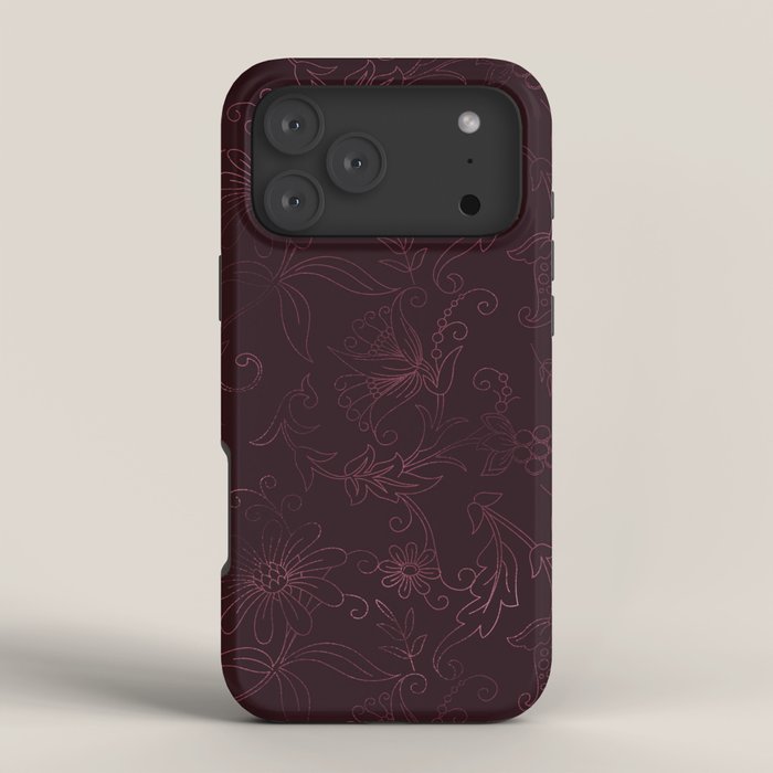 Agate Burgundy Pattern Design iPhone Case Gallery Image 4