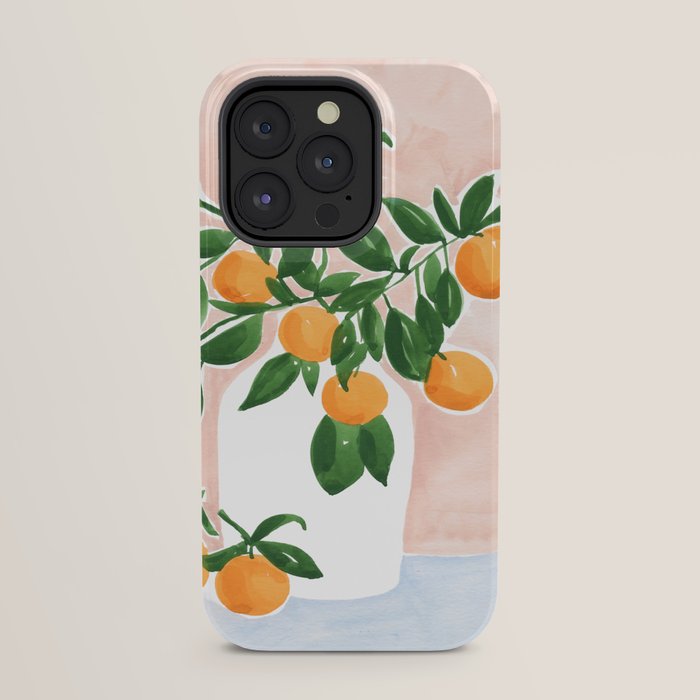 Orange Tree Branch in a Vase iPhone Case Gallery Image 31