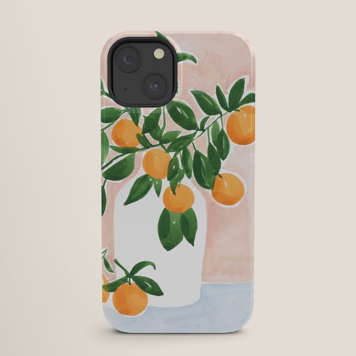 Orange Tree Branch in a Vase iPhone Case Gallery Image 25