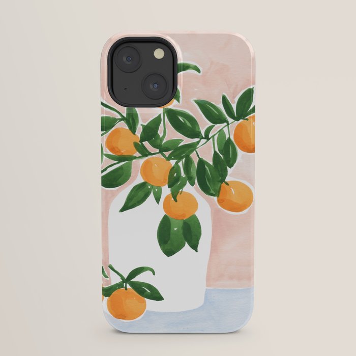 Orange Tree Branch in a Vase iPhone Case Gallery Image 21