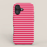 Retro, Beach, Colorful Stripes, Pink and Red iPhone Case Gallery Image 1