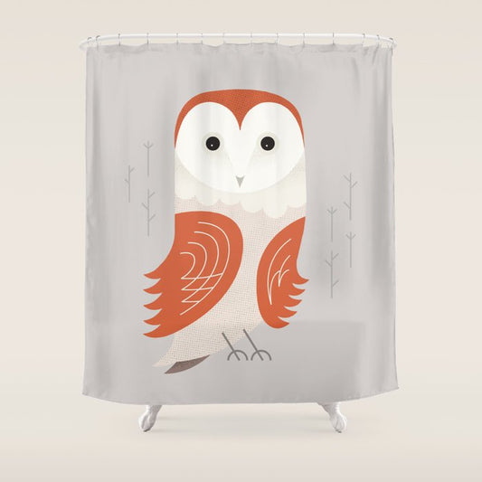 Barn Owl, Bird of United Kingdom Shower Curtain Gallery Image 1