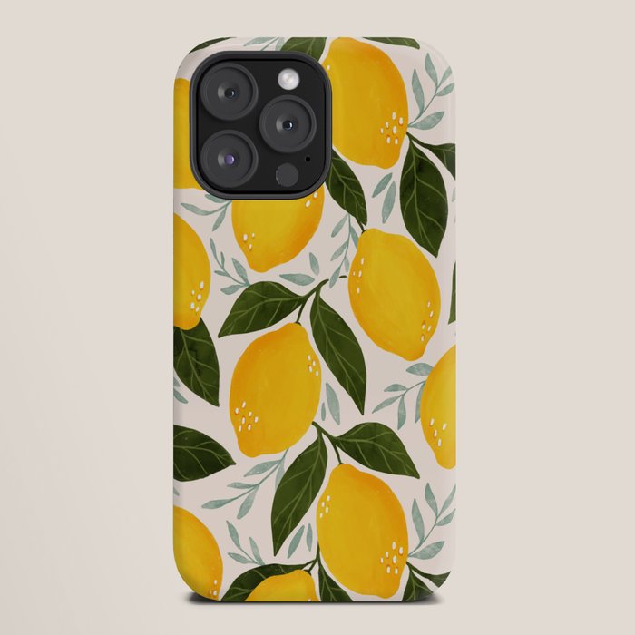 Mediterranean Summer Lemons Pattern iPhone Case Gallery Image 20