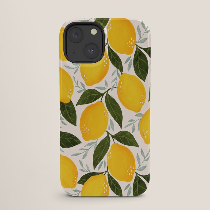 Mediterranean Summer Lemons Pattern iPhone Case Gallery Image 25
