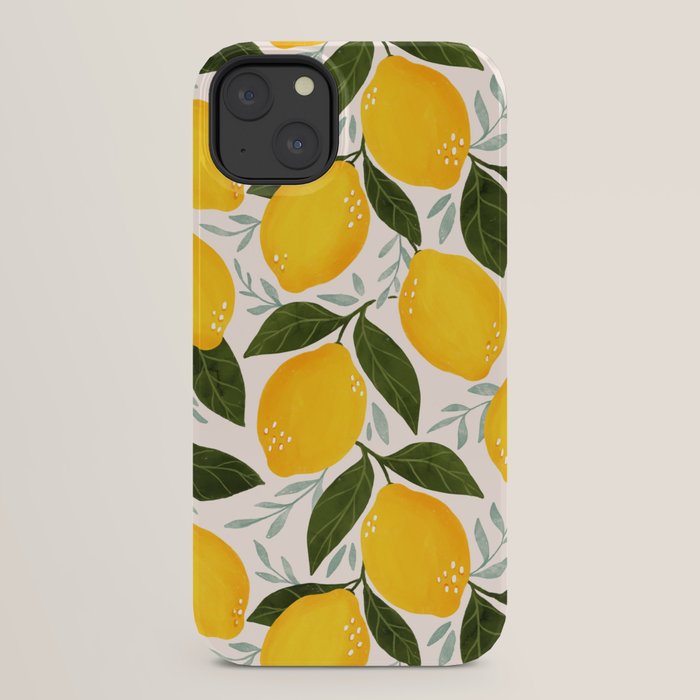 Mediterranean Summer Lemons Pattern iPhone Case Gallery Image 22