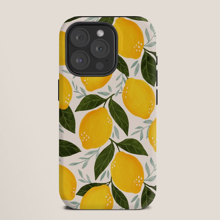 Mediterranean Summer Lemons Pattern iPhone Case Gallery Image 11